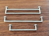 Towel Rail Double 1:12 3d printed Sprayed with chrome paint