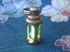 Tritium Lantern 1D Shorty (3x11mm Vials) 3d printed In this picture the phosphorus coating on the tritium vial being energised by UV light.