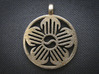 Immortal Flower Pendant 3d printed Shown in Stainless Steel