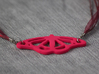 Viceroy Butterfly Pendant 3d printed Pink strong and flexible polished. Ribbon chain not included.