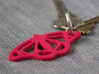 Viceroy Butterfly Pendant 3d printed Pink strong and flexible polished. Ring and keys not included.