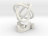 Borromean rings with stand 3d printed 