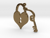Heart Lock and Key Necklace Pendant 3d printed 