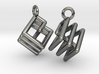 Ring-in-a-Cube Ear Rings 3d printed 