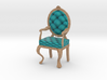 1:24 Half Inch Scale TealPale Oak Louis XVI Chair 3d printed 