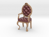 1:48 Quarter Scale MaroonPale Oak Louis XVI Chair 3d printed 