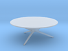 Mid-Century Modern Round Coffee Table 1:24 3d printed 