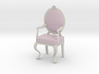 1:12 Scale Pink Striped/White Louis XVI Chair 3d printed 