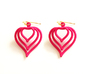 3D Printed Wired Love Yourself Heart Earrings 3d printed 