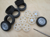 CATERHAM Tire Rear x1 Black Acrylic 1-12  3d printed Wheels & Tires to replace Tamiya parts.