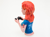 Redhead gamer girl mini bust 3d printed Heart tattoos on the right arm.