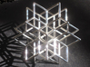 Rhombic star earring 3d printed larger model in polished silver