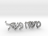 Hebrew Name Cufflinks - "Moshe Pearl" 3d printed 