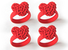 4 Pack 365 Hearts Napkin Rings 3d printed 