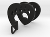 Bear Paw Heart Spiral Pendant 3d printed 