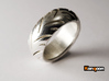 Ray Zing - Tire Ring Massiv 3d printed Polished Silver printed in  US 9.25 