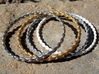 Braid bangle 3d printed Printed in silver glossy, gold plated glossy, alumide, and white strong and flexible
