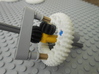 LEGO®-compatible z44 bevel gear w/ z24 inner ring 3d printed alternate epicyclic gearing with perpendicular axles