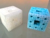 Menger cube 3d printed Ultra Frosted Detail and Sandstone (dyed)