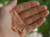 Texas Outline Pendant 3d printed Polished Brass