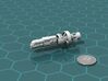 ISN Battleship 3d printed Render of the model, with a virtual quarter for scale.